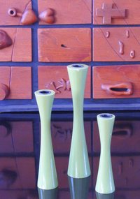 Stylish retro style candle holders,made of wood, 3 pcs set